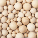 Wooden Round Ball Beads Natural Wood Spacer For Jewelry Making