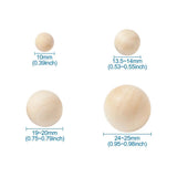 Wooden Round Ball Beads Natural Wood Spacer For Jewelry Making