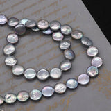10-11mm Natural Freshwater Pearl Button Beads DIY Necklace Bracelet Earrings
