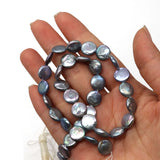 10-11mm Natural Freshwater Pearl Button Beads DIY Necklace Bracelet Earrings