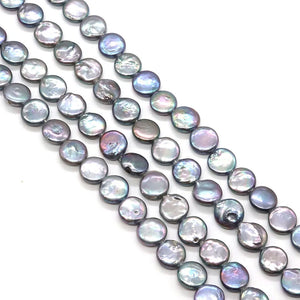 10-11mm Natural Freshwater Pearl Button Beads DIY Necklace Bracelet Earrings