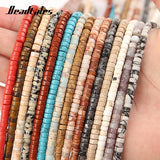 160pcs Natural Stone Spacer Beads 4x2mm 6x3mm for Jewelry Making DIY