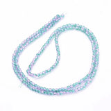 4mm Crackle Glass Beads Strands Round Mixed for Jewelry DIY