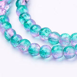 4mm Crackle Glass Beads Strands Round Mixed for Jewelry DIY