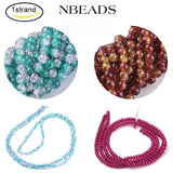 4mm Crackle Glass Beads Strands Round Mixed for Jewelry DIY