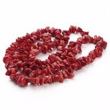 Natural Red Coral Stone Beads 5-8mm, 80cm for DIY Jewelry Making