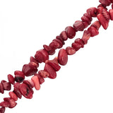 Natural Red Coral Stone Beads 5-8mm, 80cm for DIY Jewelry Making