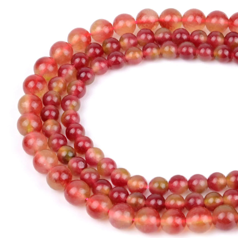 Watermelon Crystal Round Loose Beads Semi-finished Accessories DIY Bracelet