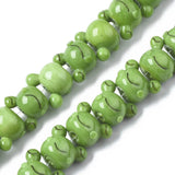 Bumpy Lampwork Frog Dog Beads Strand for Jewelry Making