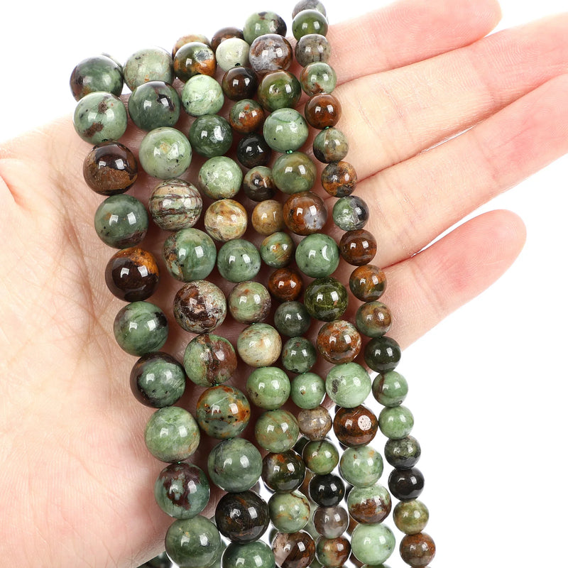 6/8/10mm Green Opal Round Beads for Jewelry Making