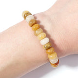 Natural Stone Beads Silk Jade Mixed Abacus Round Beads