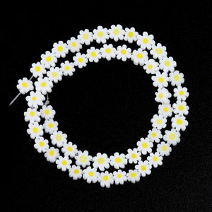 8mm Lampwork Beads Daisy Flower Shaped For DIY Jewelry