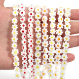 8mm Lampwork Beads Daisy Flower Shaped For DIY Jewelry