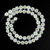 8mm Lampwork Beads Daisy Flower Shaped For DIY Jewelry