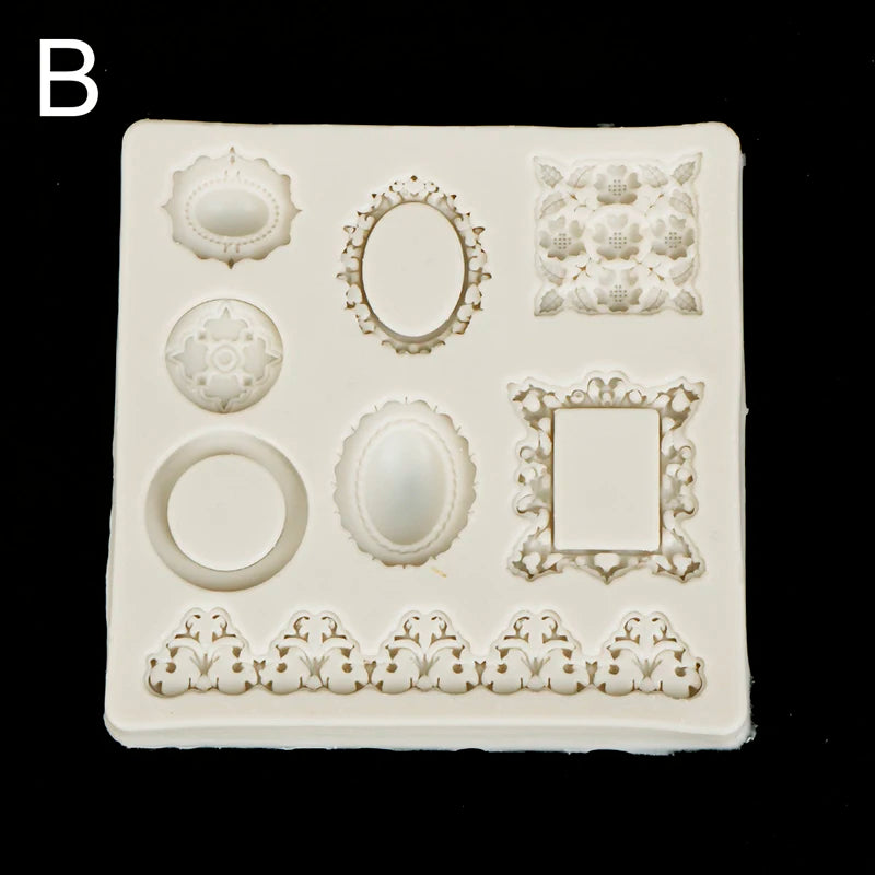 Vintage Frame Dragonfly Crown Key Silicone Mold DIY Jewelry Resin Mold