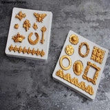 Vintage Frame Dragonfly Crown Key Silicone Mold DIY Jewelry Resin Mold