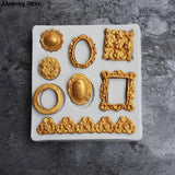 Vintage Frame Dragonfly Crown Key Silicone Mold DIY Jewelry Resin Mold