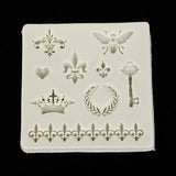 Vintage Frame Dragonfly Crown Key Silicone Mold DIY Jewelry Resin Mold