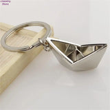 Men's Sailing Paper Boat Keychain Lucky Gift for Sailor