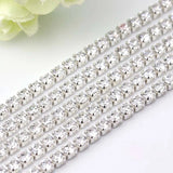 1Yardds Zircon Claw Rhinestone Cup Sew Diamond Glue-On Close Chains