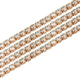 1Yardds Zircon Claw Rhinestone Cup Sew Diamond Glue-On Close Chains