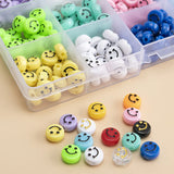 300pcs Acrylic Smiley Spacer Beads Set for DIY Bracelet Craft