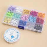 300pcs Acrylic Smiley Spacer Beads Set for DIY Bracelet Craft