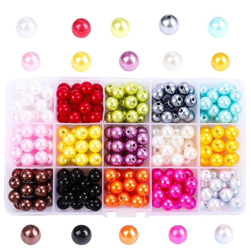 Mixed Size ABS Pearl Beads for Jewelry Making