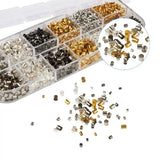 Mixed Brass Crimp Beads Spacer for DIY Jewelry Making 6641pcs