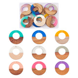 Resin & Wood Earrings Pendants Charms for DIY Jewelry Making