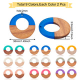 Resin & Wood Earrings Pendants Charms for DIY Jewelry Making