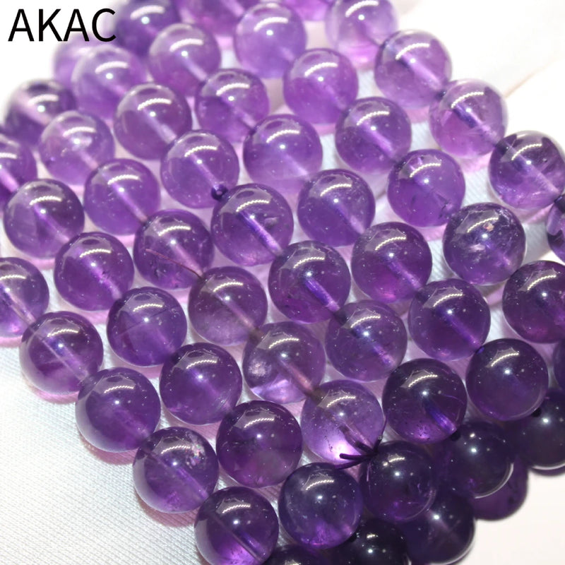 Natural Amethyst Quartz Bracelet 10-10.5mm Beads