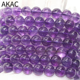 Natural Amethyst Quartz Bracelet 10-10.5mm Beads