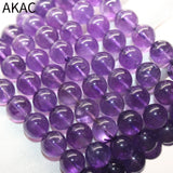 Natural Amethyst Quartz Bracelet 10-10.5mm Beads