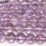 Natural Amethyst Quartz Bracelet 10-10.5mm 18 Beads