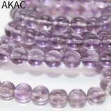 Natural Amethyst Quartz Bracelet 10-10.5mm 18 Beads