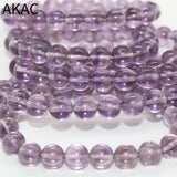 Natural Amethyst Quartz Bracelet 10-10.5mm 18 Beads