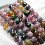 A++ Colorful Tourmaline Bead Bracelet 8.5-9mm