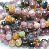 A++ Colorful Tourmaline Bead Bracelet 8.5-9mm