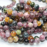 A++ Colorful Tourmaline Bead Bracelet 8.5-9mm