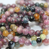 A++ Colorful Tourmaline Bead Bracelet 8.5-9mm