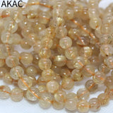 A+ Natural Golden Rutile Quartz Bracelet Beads 7-7.8mm Approx 24-23 Beads