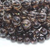 Natural Rainbow Smoky Quartz Bracelet Beads 8-12mm