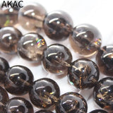 Natural Rainbow Smoky Quartz Bracelet Beads 8-12mm