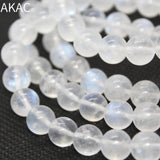 8-8.5mm A++ Natural Rainbow Moonstone Bracelet Beads