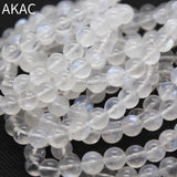 8-8.5mm A++ Natural Rainbow Moonstone Bracelet Beads