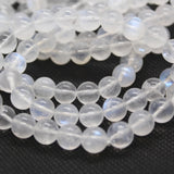 8-8.5mm A++ Natural Rainbow Moonstone Bracelet Beads