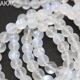 8-8.5mm A++ Natural Rainbow Moonstone Bracelet Beads