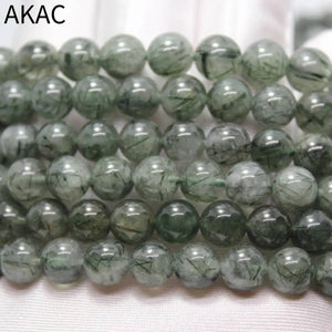 Natural Green Rutile Bracelet Beads 8-8.5mm