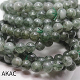 Natural Green Rutile Bracelet Beads 8-8.5mm